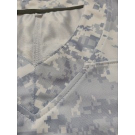 Men's #23 Camo Sports Jersey - Breathable Polyester V-Neck Football Shirt, Loose Fit for Training, Competition & Casual Wear, All-Season Comfort, Couple & Adult Sizes, Machine Washable, Athletic Apparel, Sporty Design, Detailing