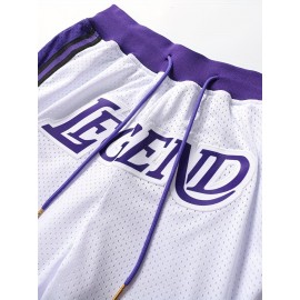 Men'S Quick Dry Loose Shorts, Active Slightly Stretch Breathable Moisture Wicking Drawstring Shorts For Basketball Training Running Marathon Workout Outdoor