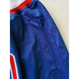 Men'S Casual Basketball Shorts, Letter Embroidered Design, Men'S Summer Breathable Quick Dry Sports Shorts