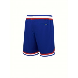 Men'S Casual Basketball Shorts, Letter Embroidered Design, Men'S Summer Breathable Quick Dry Sports Shorts