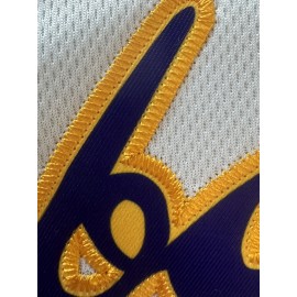 Men's White Baseball Jersey with Embroidered Mamba 24 & Number 8 Design - Breathable V-Neck, Loose Fit, Button-Up Short Sleeves for Training, Competitions, Casual & Streetwear - All-Season Athletic Shirt, Embroidered Detailing