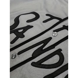 Men's #30 Baseball Jersey - Grey Embroidered 