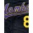 Men's #8-24 Embroidered Polyester Baseball Jersey - Black with Purple & Yellow Accents, V-Neck, Button-Up Design, Perfect for Games, Training & Casual Wear, Sizes S-3XL, Athletic Jersey | Casual Style | Numbers Design
