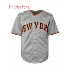 Men's #24 Gray V-Neck Baseball Jersey - Breathable Polyester Loose Fit Sports Top with Button Closure, Letter & Number Design, Micro Elastic for Training, Beach, Hiking, Casual Wear (Sizes S-3XL)