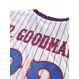 82 Men'S Baseball Jersey White Stripes Sports Training S-3XL