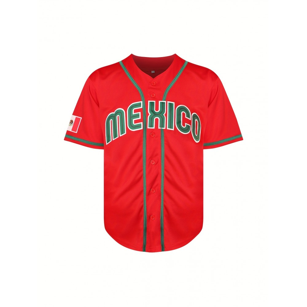 #34 Men's Baseball Jersey, Red Sports Training Jersey, Breathable And Comfortable Shirt S-3XL