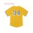 Men's # 34 Yellow Classic Retro Baseball Sweatshirt with Open Buckle V-neck Short Sleeve Embroidered Sports Polyester Sportswear Elastic Fabric Letter Printing Suitable for Training Hiking S-3XL
