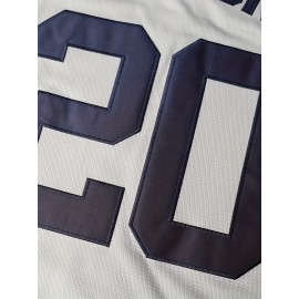 20 Men's Baseball Jersey Gray Sports Training Casual S-3XL