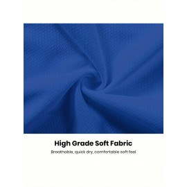 Men's Solid Color Classic Design Baseball Jersey, Men's Blue V-neck Baseball Jersey, Retro Baseball Shirt, Slightly Stretch Breathable Embroidery Button Sports Uniform For Training Competition Party Gifts