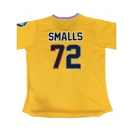 Men's Bad Boy Embroidered Basketball Jersey - Vibrant Yellow V-Neck, Moisture-Wicking & Breathable, Short Sleeve Athletic Top for Sports & Parties