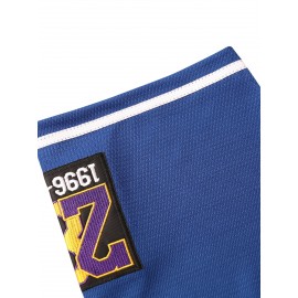 Stitched 24 Blue Baseball Jersey Embroidery V Neck Short Sleeve Baseball Shirt, Breathable Button-Up Sports Uniform For Training Competition Party