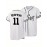 Men's White #11 Baseball Shirt - Loose Fit V-Neck Embroidered