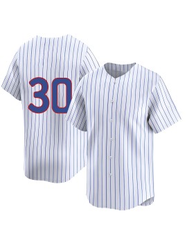 Men'S Chicago #30 Embroidery Baseball Jersey, Moisture Wicking, Breathable And Lightweight, UV Protection, Fade Resistant, Slightly Stretch Breathable Button Sports Uniform For Training Party, As Gifts For Baseball Fans